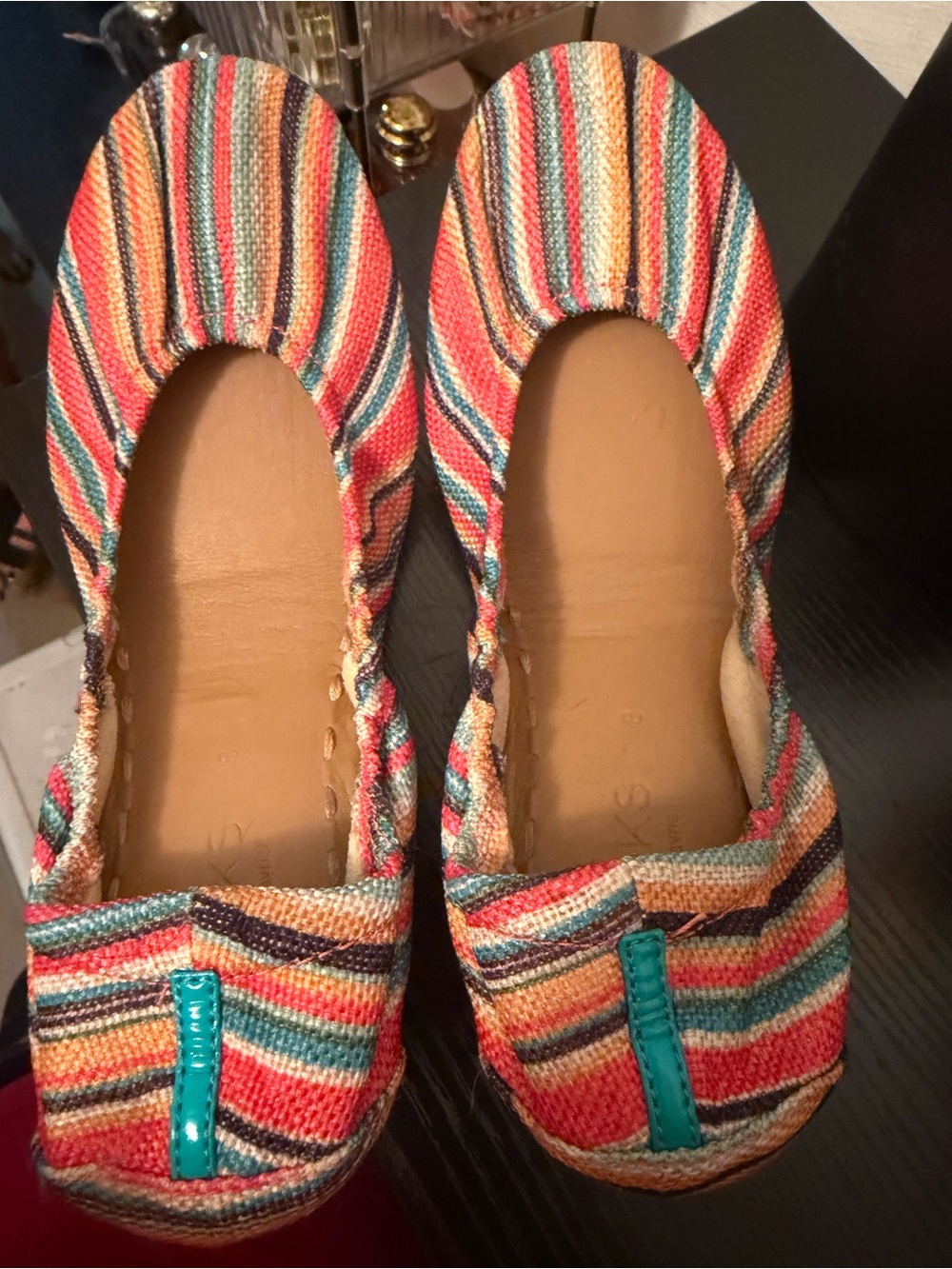 Tieks Sunset Stripe Multicolor Foldable Ballet Flats - Picture 4 of 5
